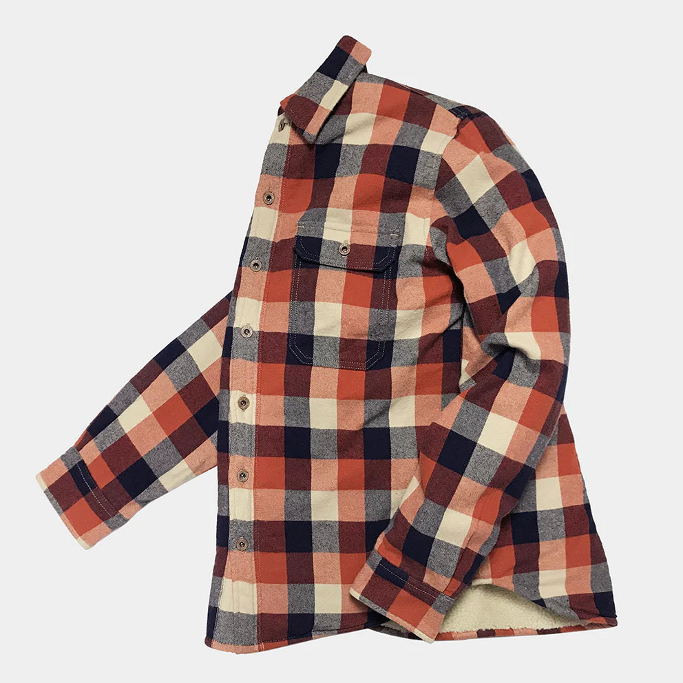 DDL 312-BRYSON REGULAR FIT SHERPA LINED CHECK SHIRT