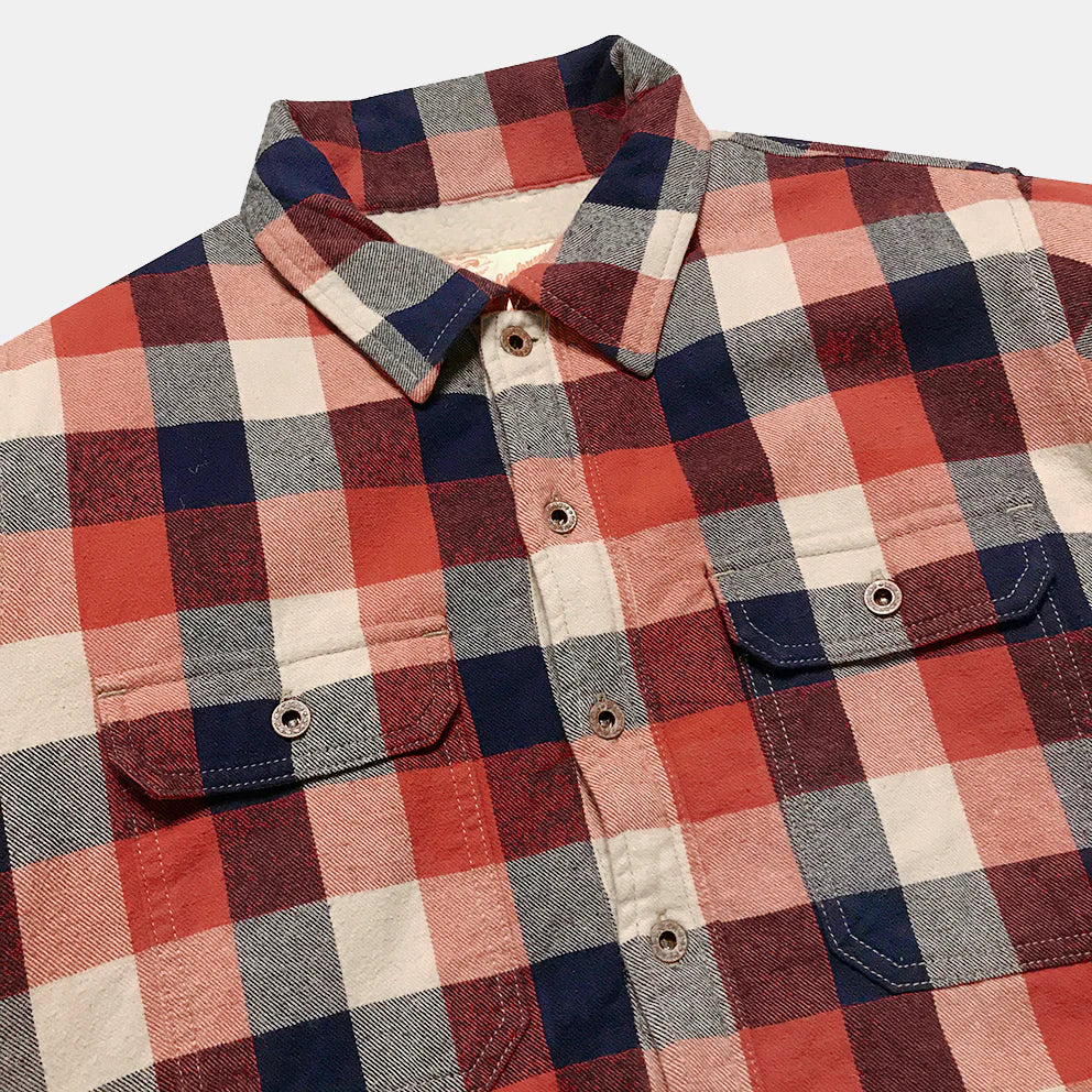 DDL 312-BRYSON REGULAR FIT SHERPA LINED CHECK SHIRT