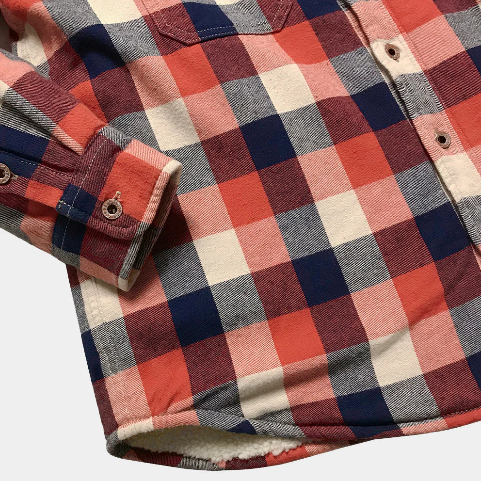 DDL 312-BRYSON REGULAR FIT SHERPA LINED CHECK SHIRT
