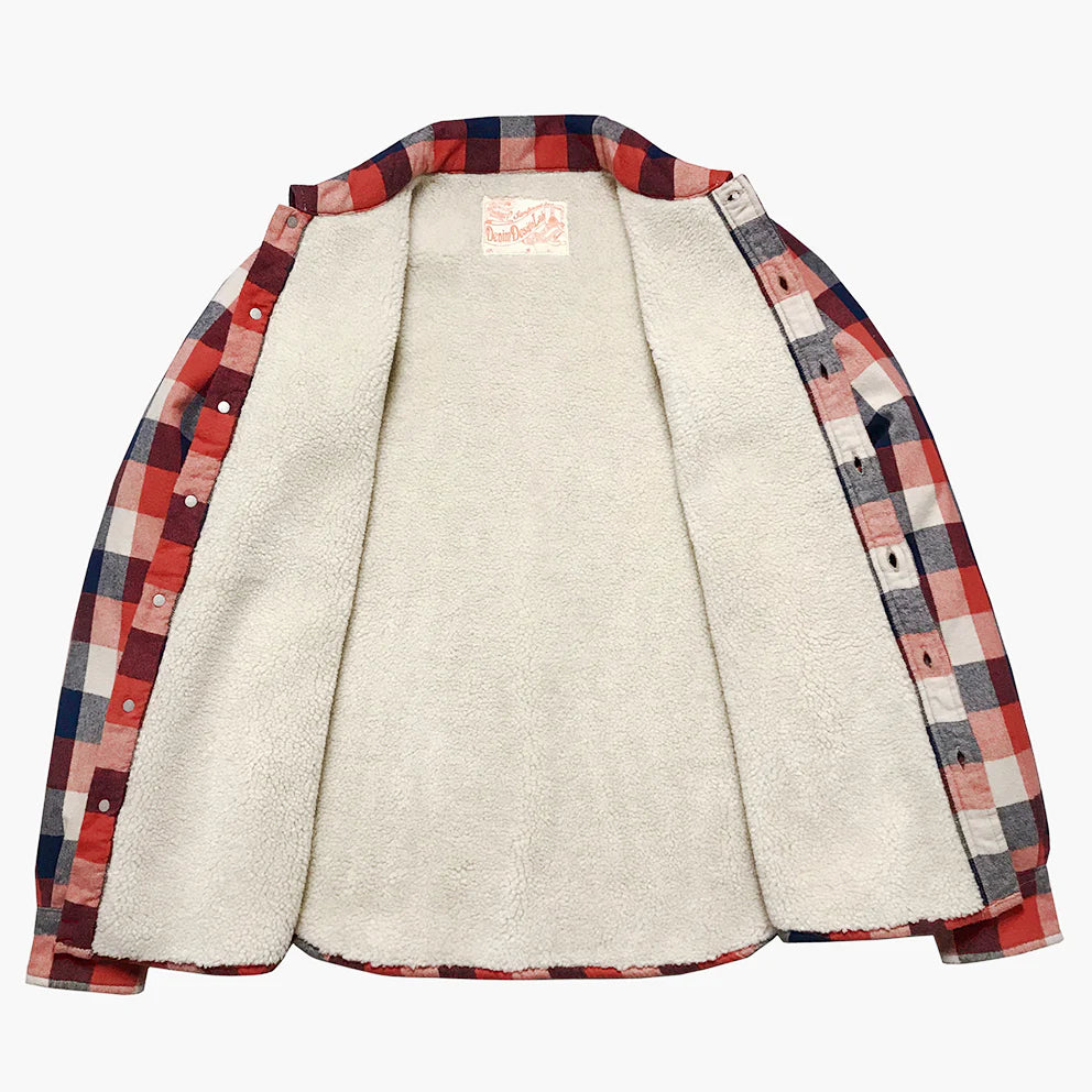 DDL 312-BRYSON REGULAR FIT SHERPA LINED CHECK SHIRT