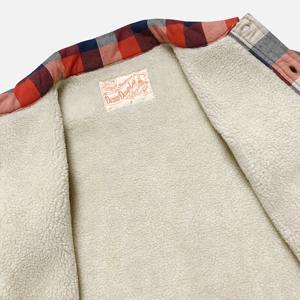 DDL 312-BRYSON REGULAR FIT SHERPA LINED CHECK SHIRT