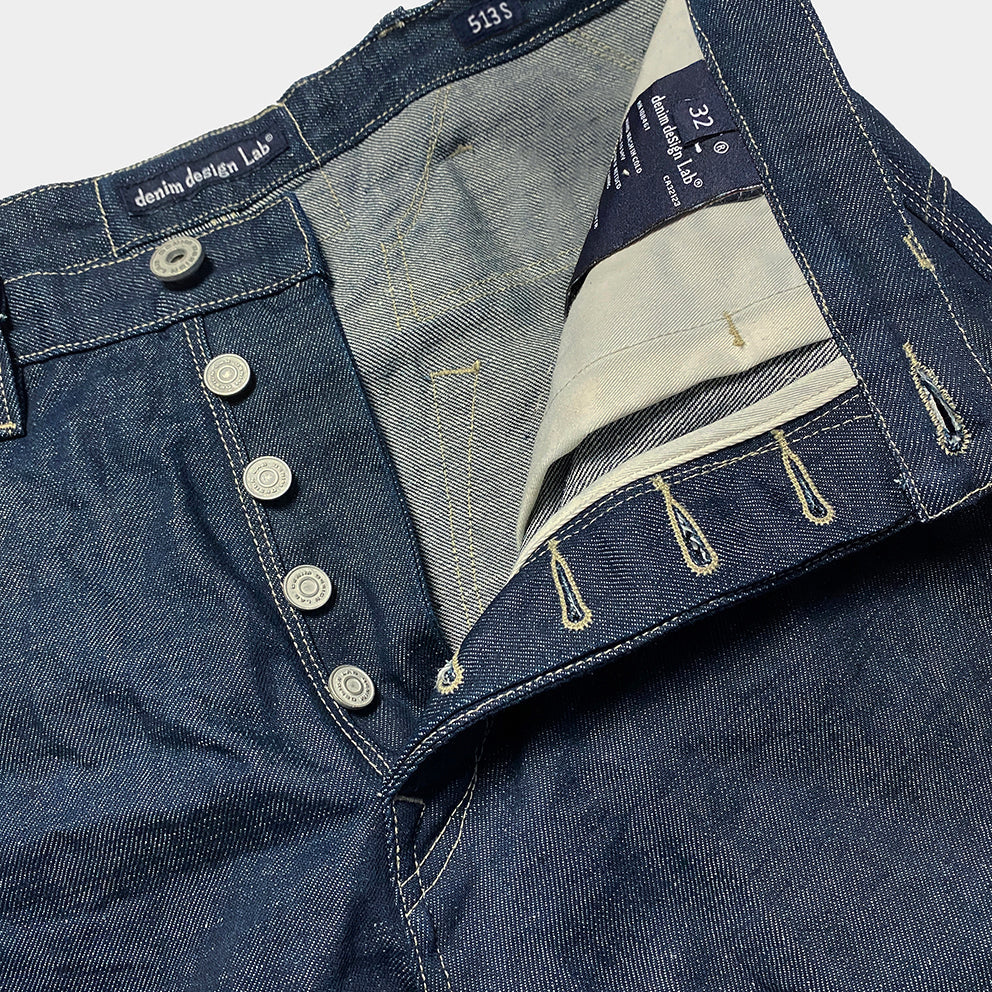 DDL 513S H17-LUCKY-HC RELAX STRAIGHT HORSESHOE INSPIRED 6 POCKET BUCKLE BACK HEMP COTTON JEAN-11.5OZ-HRH INDIGO