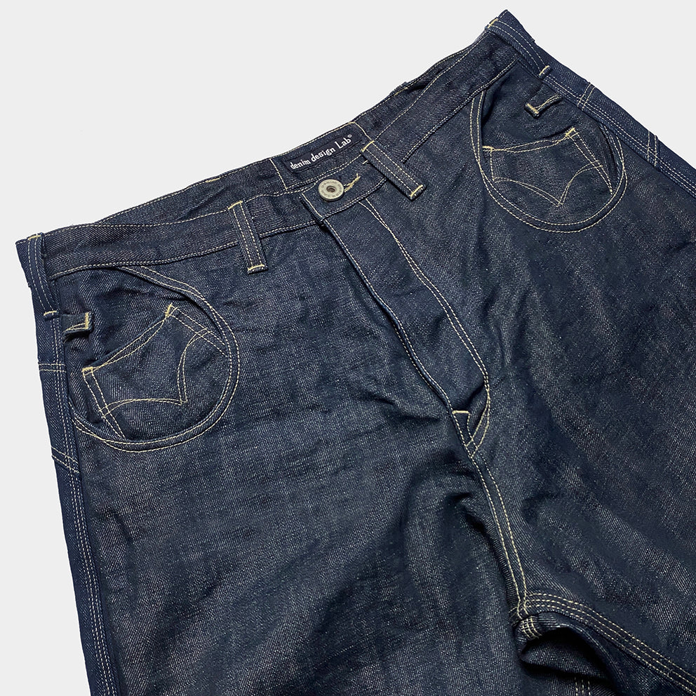 DDL 513S H17-LUCKY-HC RELAX STRAIGHT HORSESHOE INSPIRED 6 POCKET BUCKLE BACK HEMP COTTON JEAN-11.5OZ-HRH INDIGO
