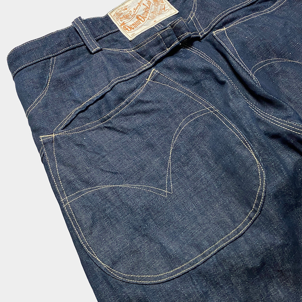 DDL 513S H17-LUCKY-HC RELAX STRAIGHT HORSESHOE INSPIRED 6 POCKET BUCKLE BACK HEMP COTTON JEAN-11.5OZ-HRH INDIGO