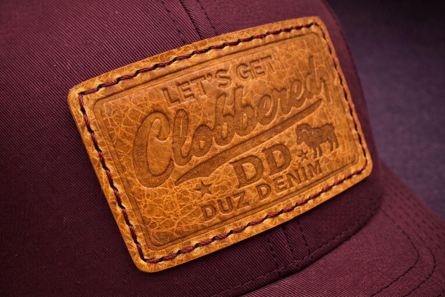 DUZ DENIM-"LET'S GET CLOBBERED"-RETRO TRUCKER CAP