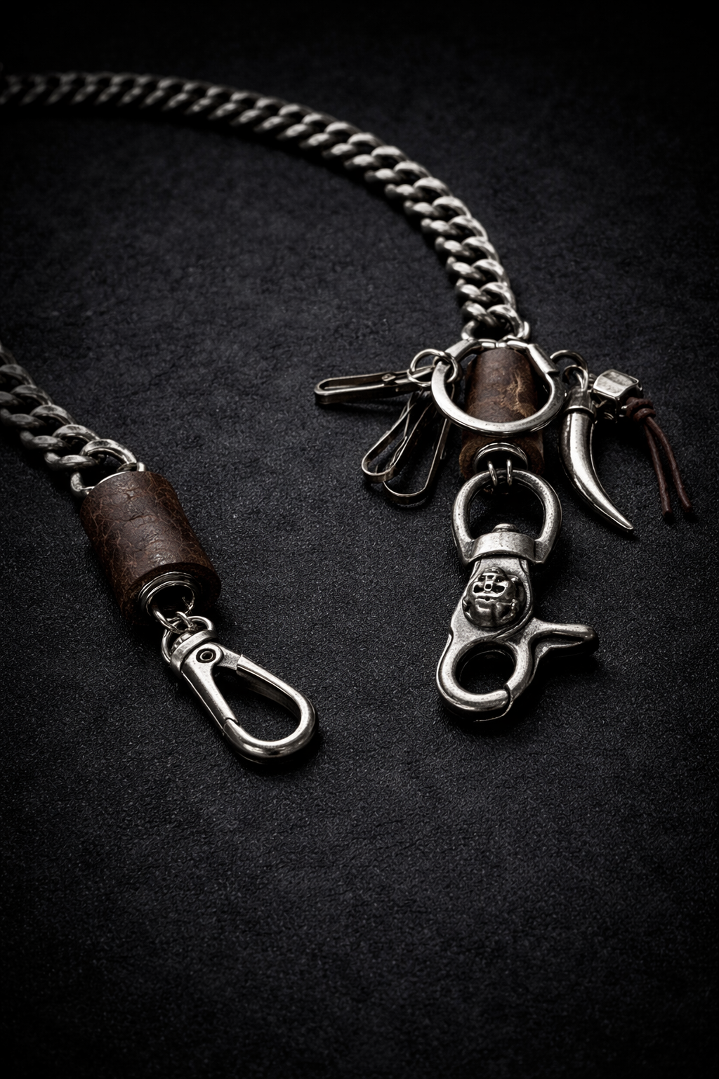 DUZ DENIM-STEEL CURB WALLET CHAIN