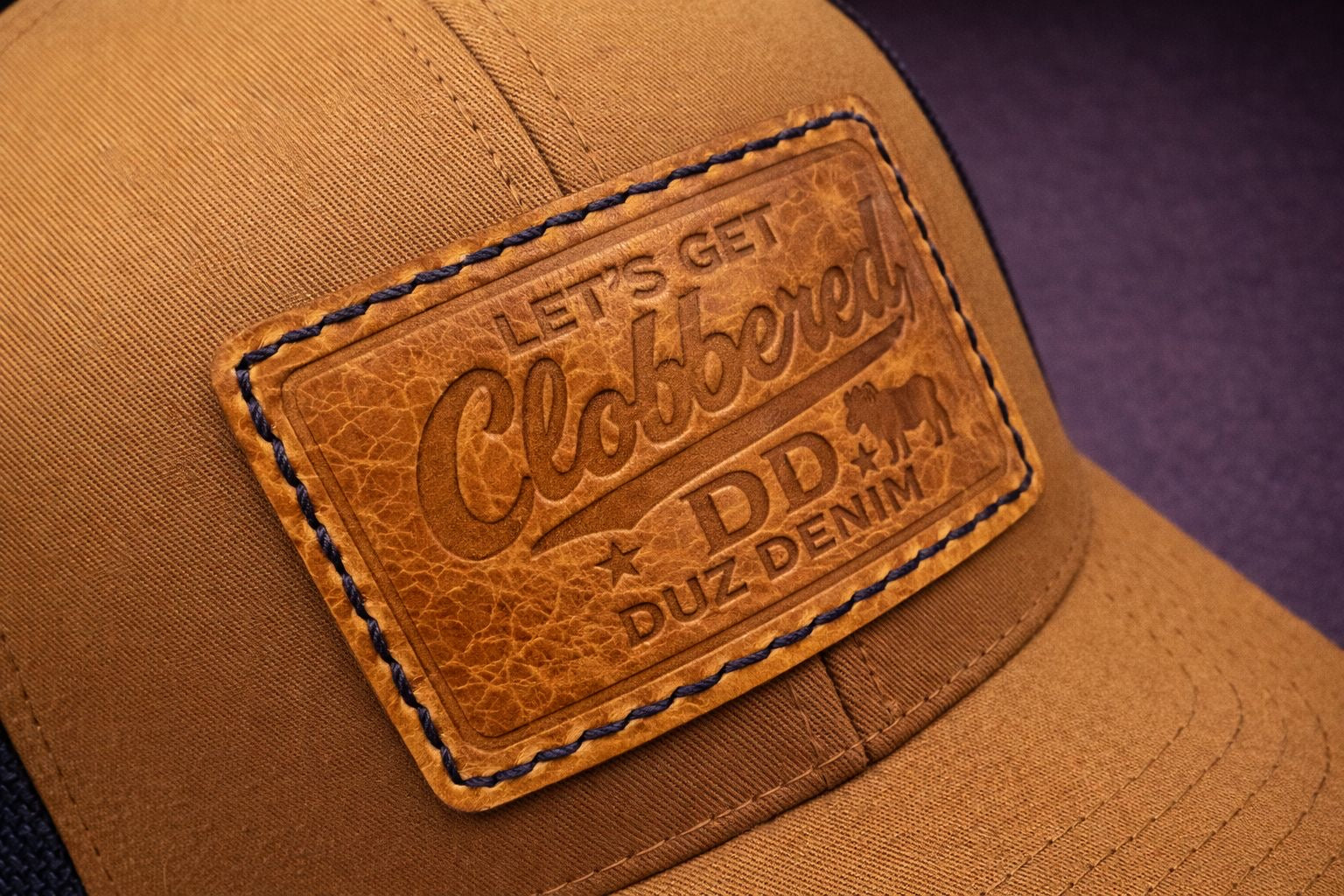 DUZ DENIM-"LET'S GET CLOBBERED"-RETRO TRUCKER 2-TONE