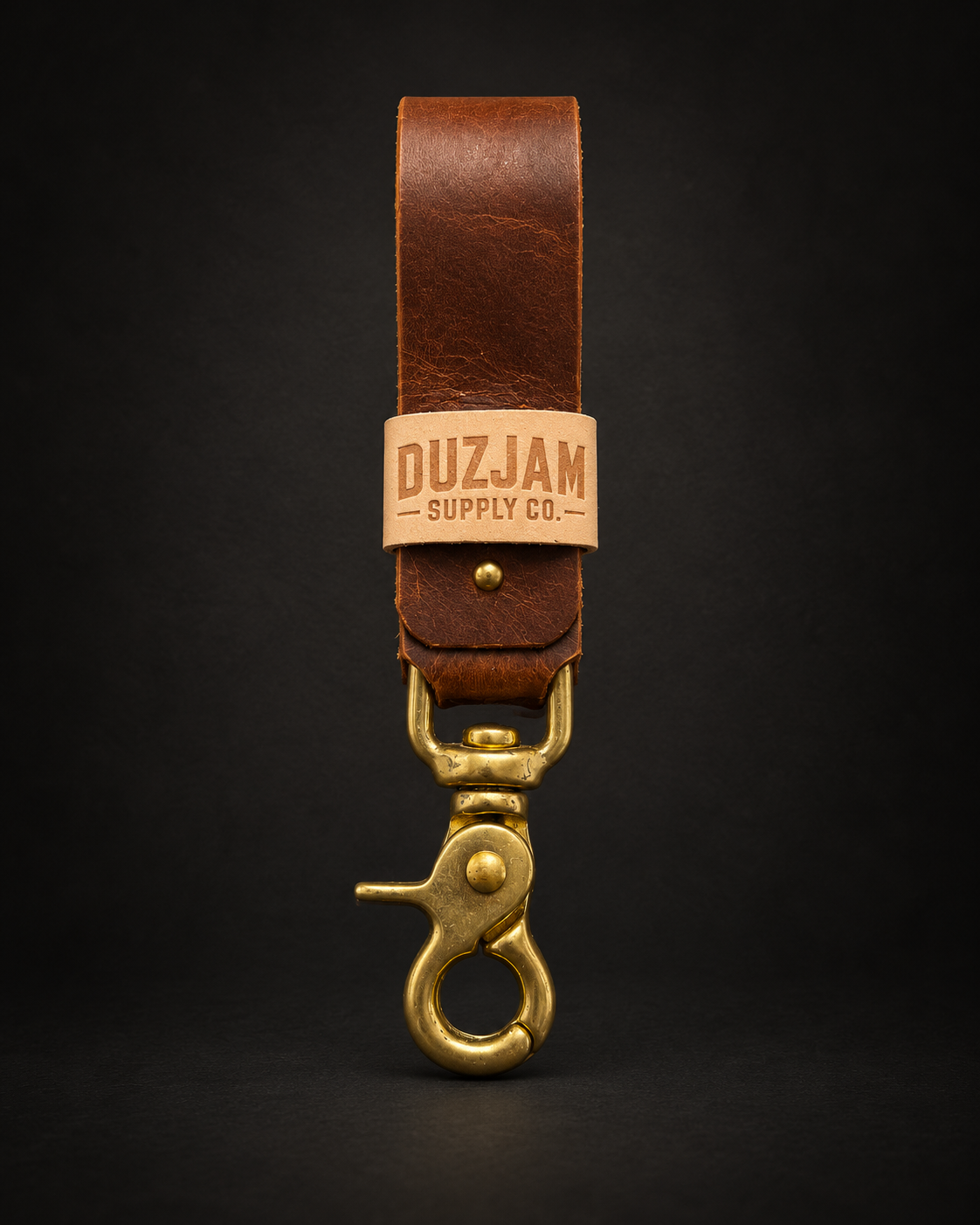 Duz Denim "DuzJam Supply Co." Belt Loop Key Fob (Brown)