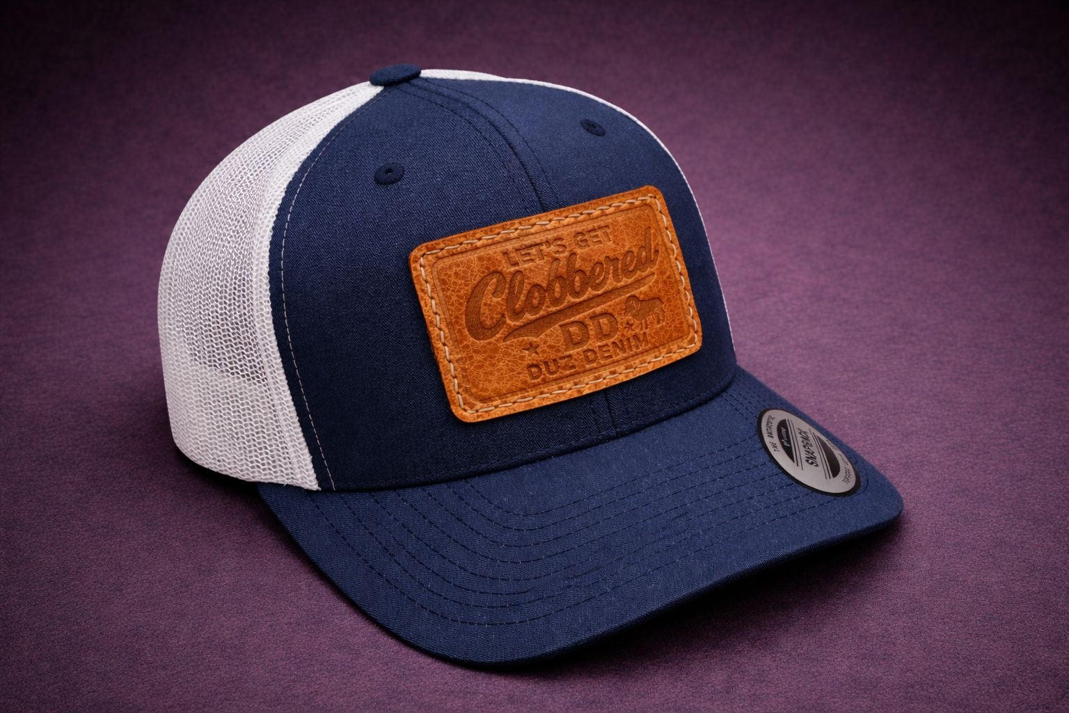 DUZ DENIM-"LET'S GET CLOBBERED"-RETRO TRUCKER CAP