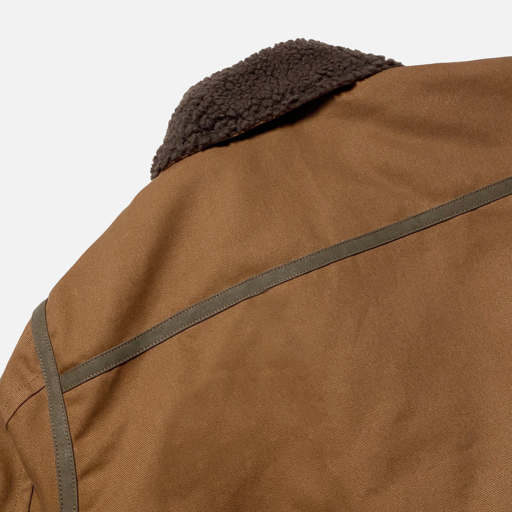BZEN M.3054 GENGHIS-CR REGULAR FIT RAF WW2 INSPIRED AVIATOR FLYING GRIZZLY RUST CANVAS JACKET-12OZ-E0 RUST