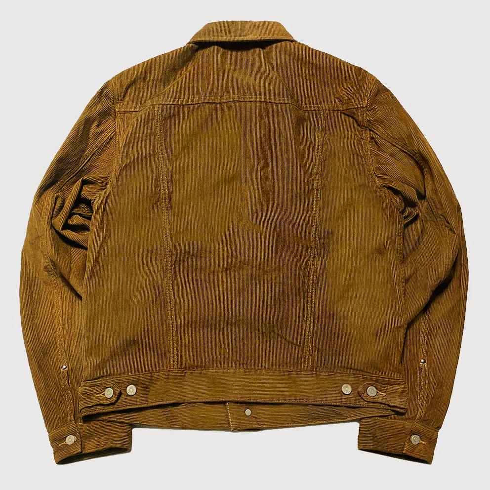 BZEN M.3139RR GARCIA 11W REGULAR FIT 4 POCKET VEGGIE DYED CORDUROY JACKET-11 WALE-E0 CARAMEL