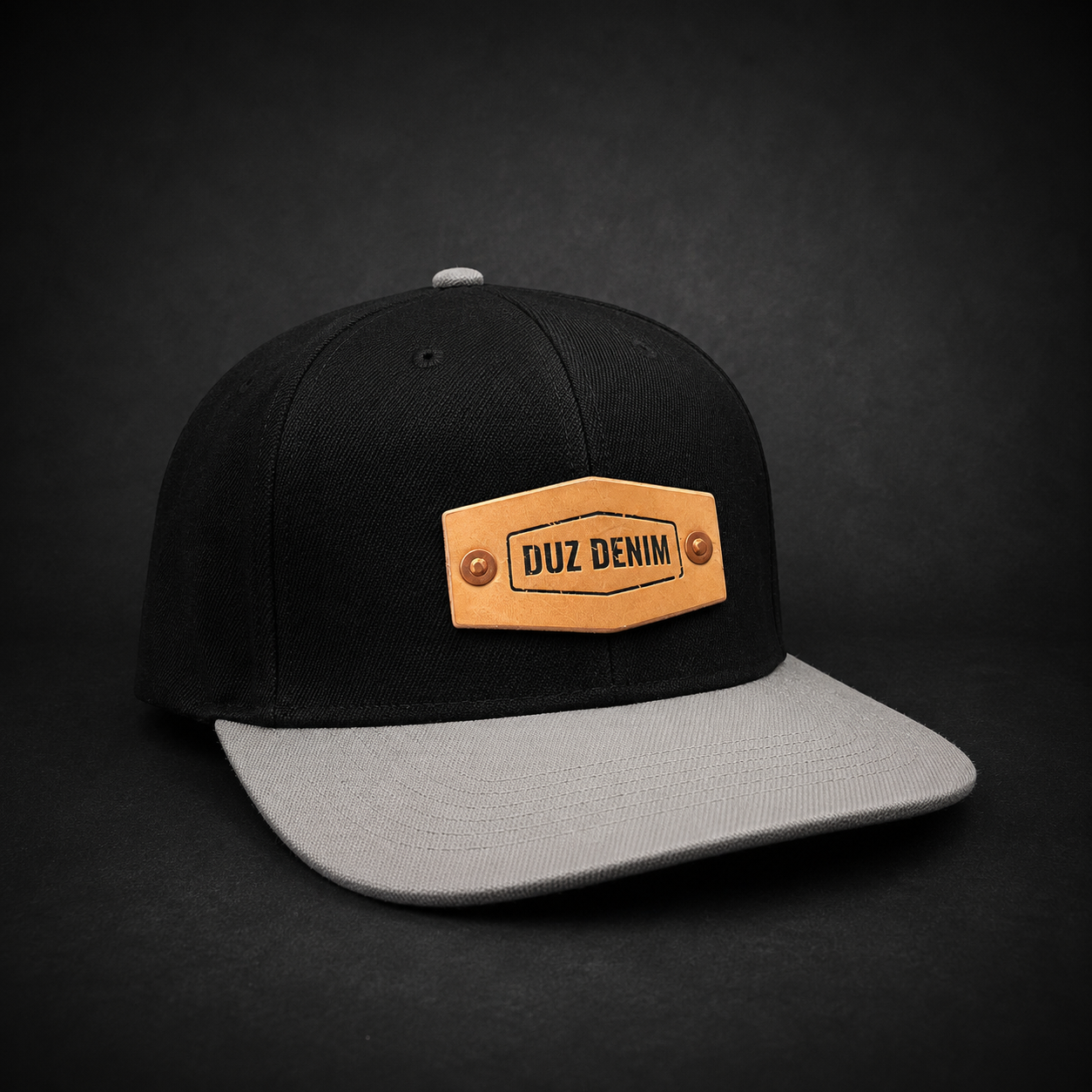 Duz Denim Snapback (Black/Grey)