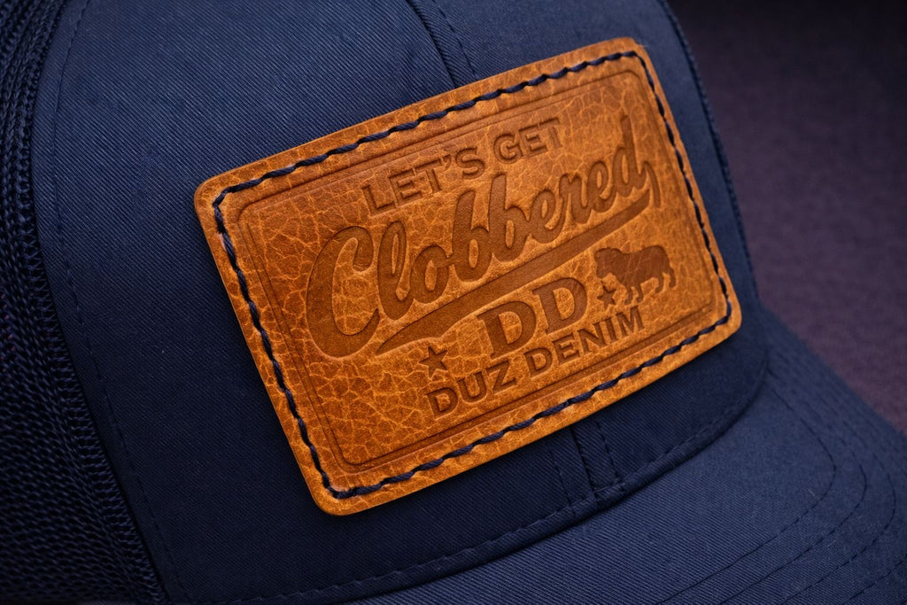 DUZ DENIM-"LET'S GET CLOBBERED"-RETRO TRUCKER CAP