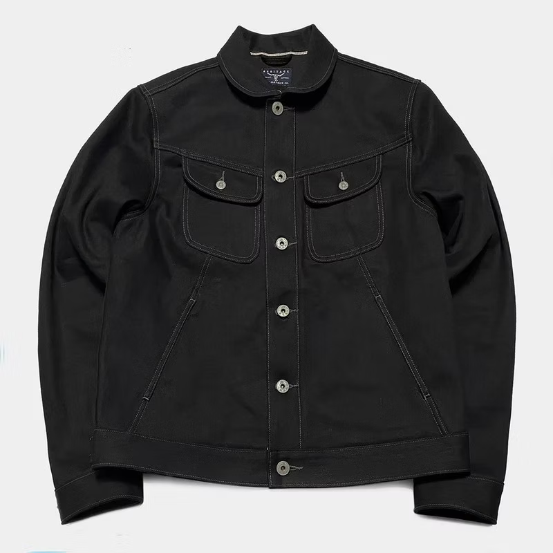 BZEN M.3139RR GARCIA BB REGULAR FIT SLEVEDGE BLACK BLACK JACKET-13.8OZ-RAW BLACK