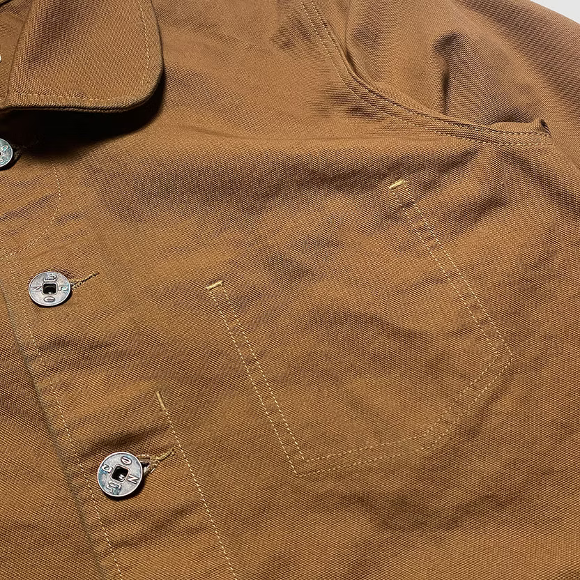 BZEN M.3438R TY-CR REGULAR FIT VINTAGE INSPIRED CANVAS CHORE JACKET-12.5OZ-E0 RUST
