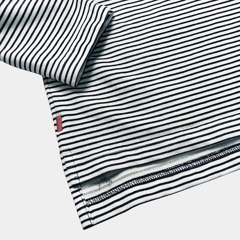 BZEN BLU BLU - M.3066 YVE REGULAR FIT SQUARE NECK SWEATSHIRT-E0 INDIGO STRIPE