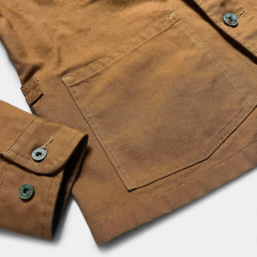BZEN M.3438R TY-CR REGULAR FIT VINTAGE INSPIRED CANVAS CHORE JACKET-12.5OZ-E0 RUST