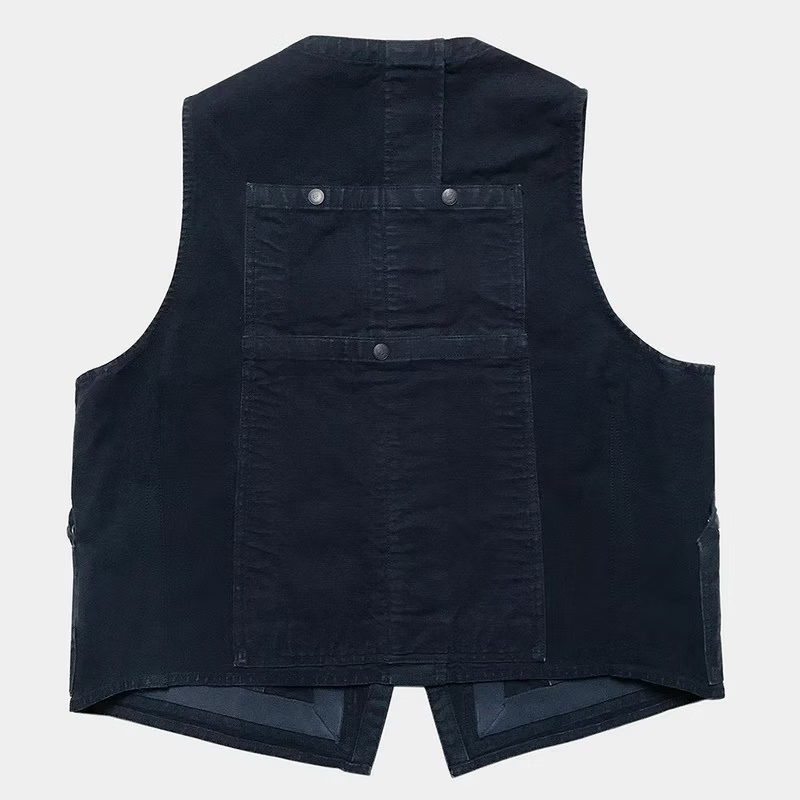 BZEN M.3069-MOBY RELAX FIT REVERSIBLE FLOATER VEST-NAVY