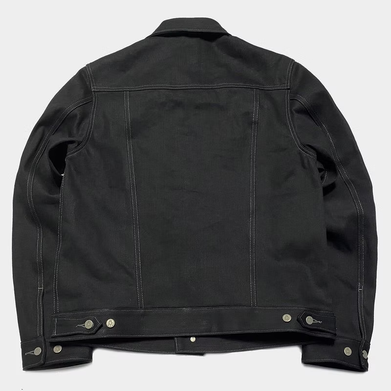 BZEN M.3139RR GARCIA BB REGULAR FIT SLEVEDGE BLACK BLACK JACKET-13.8OZ-RAW BLACK