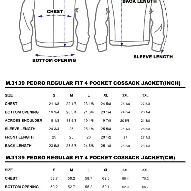 BZEN M.3139-PEDRO REGULAR FIT 4 POCKET DOUBLE FRONT PANEL JACKET-13oz ORGANIC-RAW INDIGO