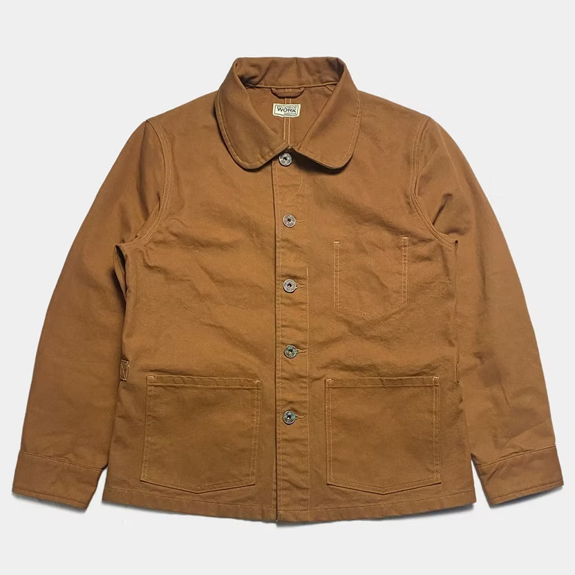 BZEN M.3438R TY-CR REGULAR FIT VINTAGE INSPIRED CANVAS CHORE JACKET-12.5OZ-E0 RUST
