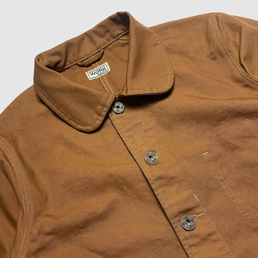 BZEN M.3438R TY-CR REGULAR FIT VINTAGE INSPIRED CANVAS CHORE JACKET-12.5OZ-E0 RUST