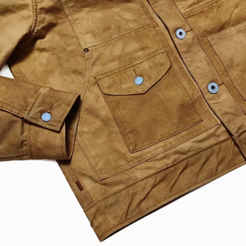 BZEN M.3336RL-TRINITY 7 POCKET YELLOWSTONE INSPIRED LINED VEGGIE DYED CANVAS JACKET-12OZ-E0 BRONZE
