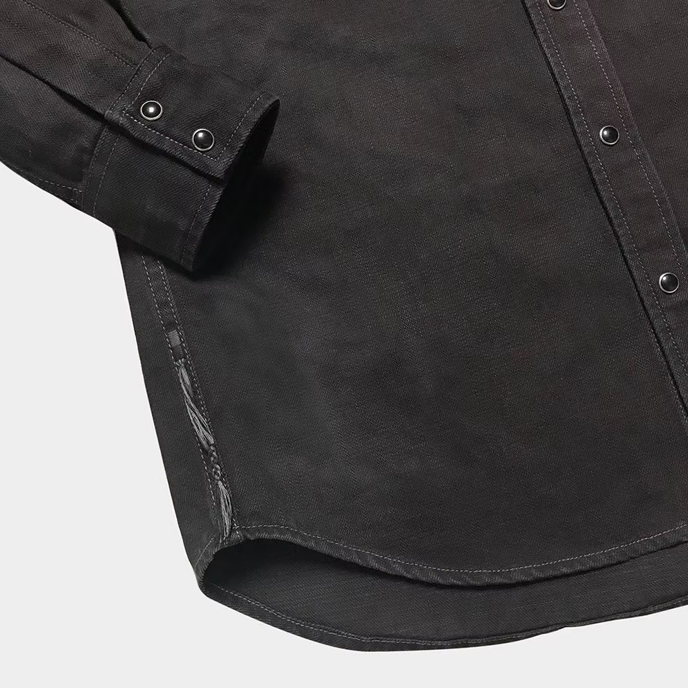 BZEN "THE FIRST AMERICANS" - M.3239R-JESSE-ARROWS REGULAR FIT WESTERN SHIRT-12.25oz-BLACK/BLACK DENIM-E0 BLACK/BLACK