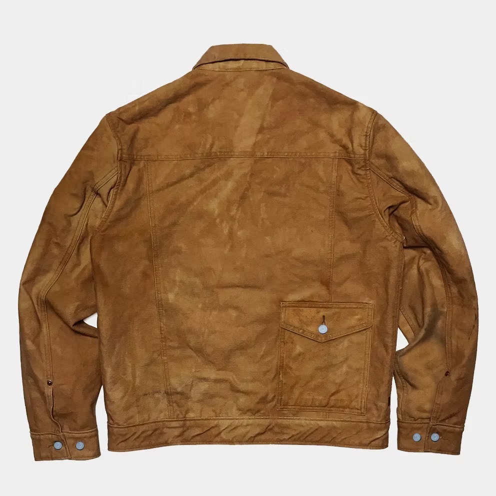 BZEN M.3336RL-TRINITY 7 POCKET YELLOWSTONE INSPIRED LINED VEGGIE DYED CANVAS JACKET-12OZ-E0 BRONZE