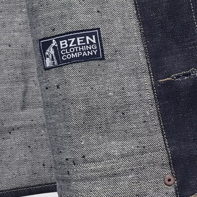 BZEN M.3139-PEDRO REGULAR FIT 4 POCKET DOUBLE FRONT PANEL JACKET-13oz ORGANIC-RAW INDIGO