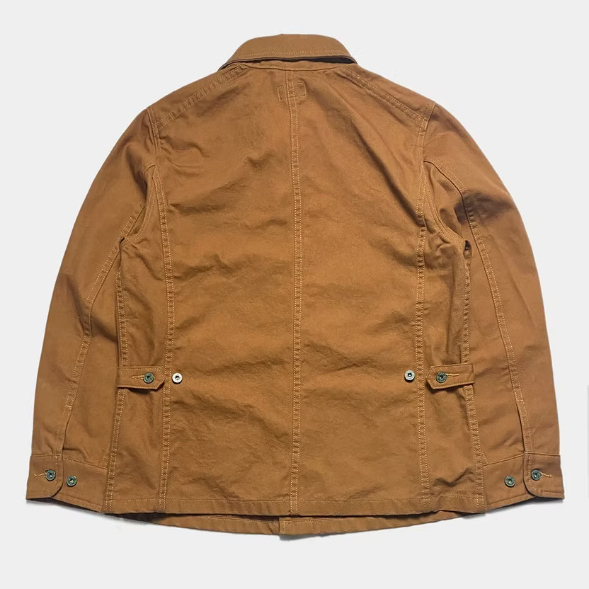 BZEN M.3438R TY-CR REGULAR FIT VINTAGE INSPIRED CANVAS CHORE JACKET-12.5OZ-E0 RUST