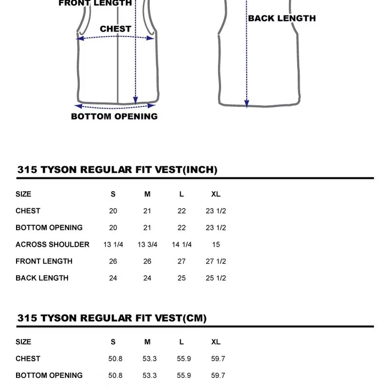 DDL 315-TYSON REGULAR FIT VEST- 13oz-INDIGO-T RINSE