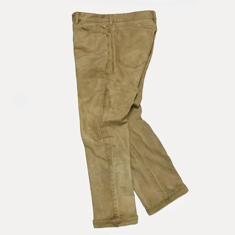 BZEN M.1098-EL PASO H17 REGULAR STRAIGHT 5 POCKET VEGGIE DYED-12oz-E0 PEANUT