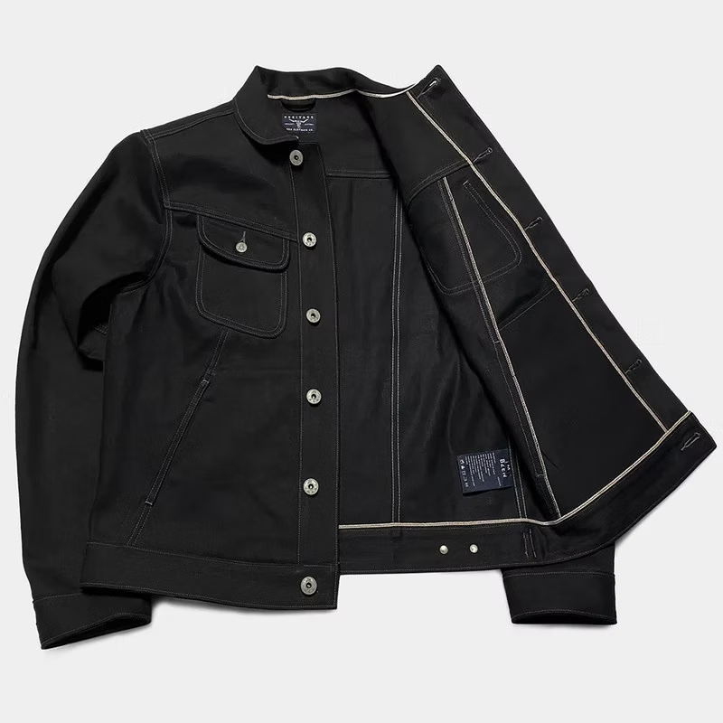 BZEN M.3139RR GARCIA BB REGULAR FIT SLEVEDGE BLACK BLACK JACKET-13.8OZ-RAW BLACK