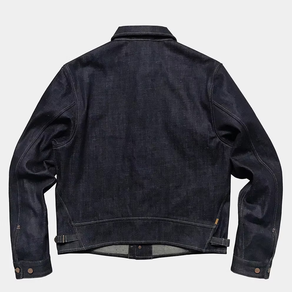 BZEN M.3139-PEDRO REGULAR FIT 4 POCKET DOUBLE FRONT PANEL JACKET-13oz ORGANIC-RAW INDIGO