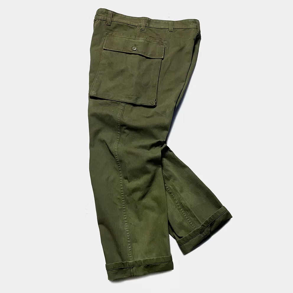 BZEN M.1119R L32 RANGER-HBT4 REGULAR FIT USMC INSPIRED 4 POCKET HBT VEGGIE DYED PANT-7OZ-E0 MOSS GREEN
