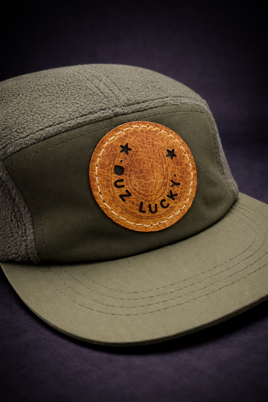 DUZ DEMIM-"DUZ LUCKY"-RECYCLED FLEECE OUTDOOR CAMPER CAP