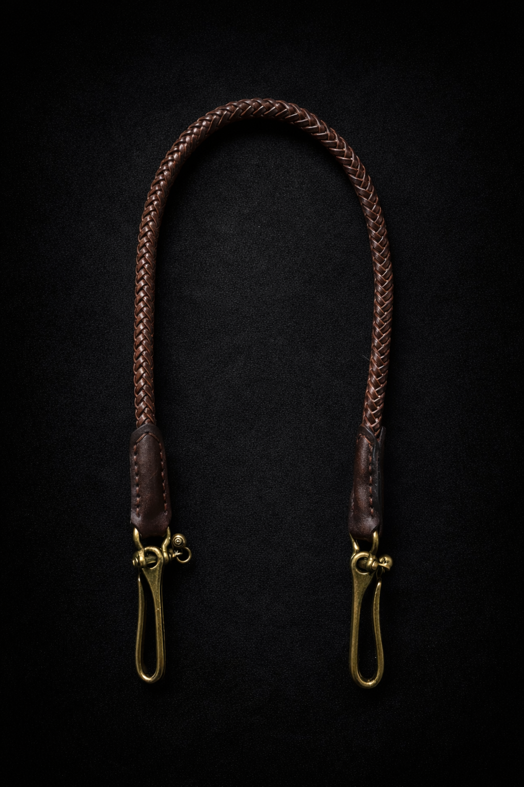 DUZ DENIM-BRAIDED LEATHER TETHER LANYARD