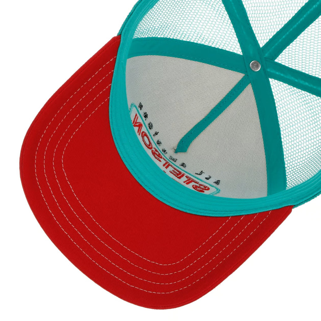 STETSON-ALL AMERICAN DINER TRUCKER CAP-WHITE RED