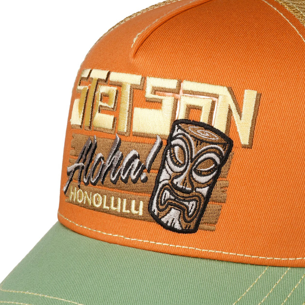 Stetson Aloha Honolulu Trucker Cap (Orange)