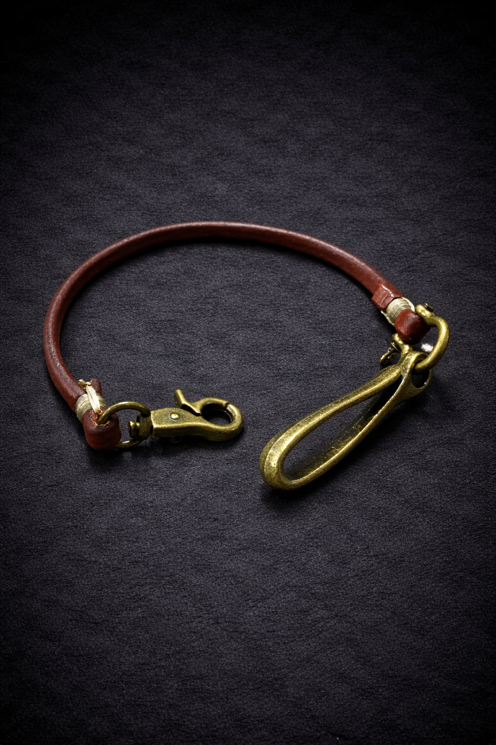 DUZ DENIM-CLASSIC LEATHER TETHER LANYARD