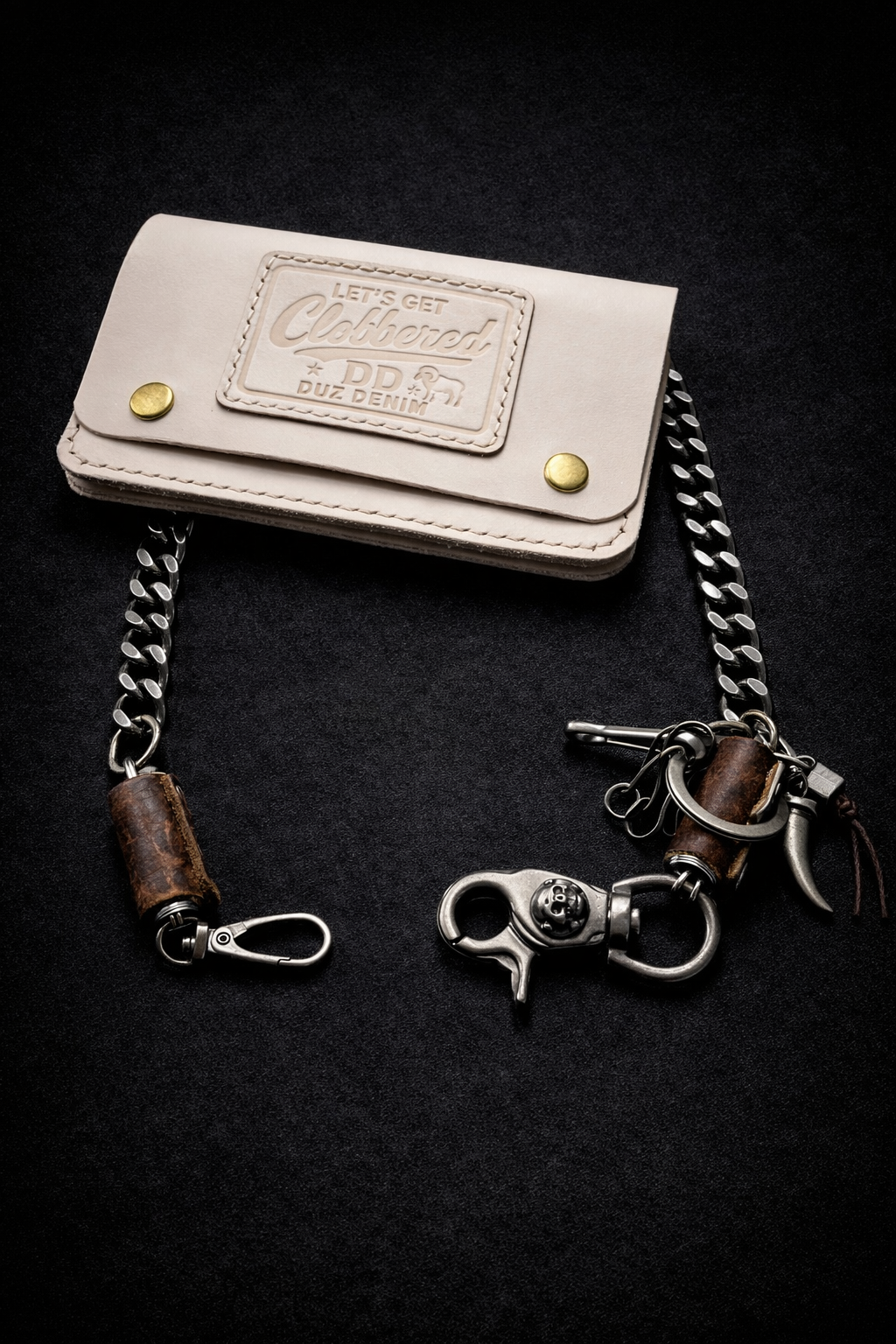 DUZ DENIM-STEEL CURB WALLET CHAIN