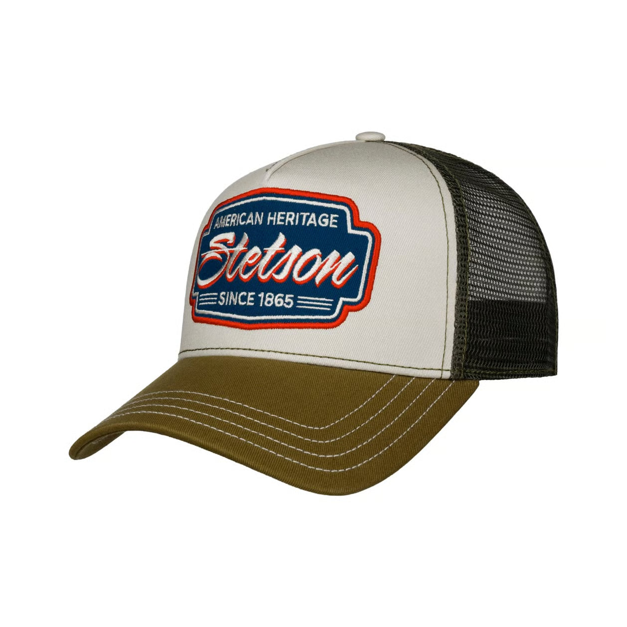 STETSON-CLASSIC RACE TRUCKER CAP-OLIVE