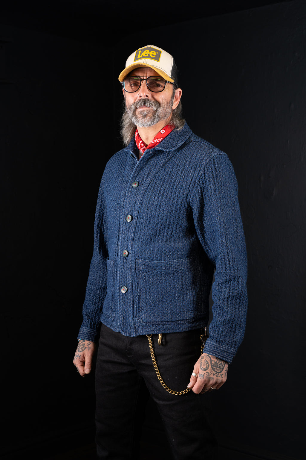 BZEN M.3049-MATTY INDIGO DOBBY WEAVE REGULAR FIT 2 POCKET BLAZER-E0 INDIGO