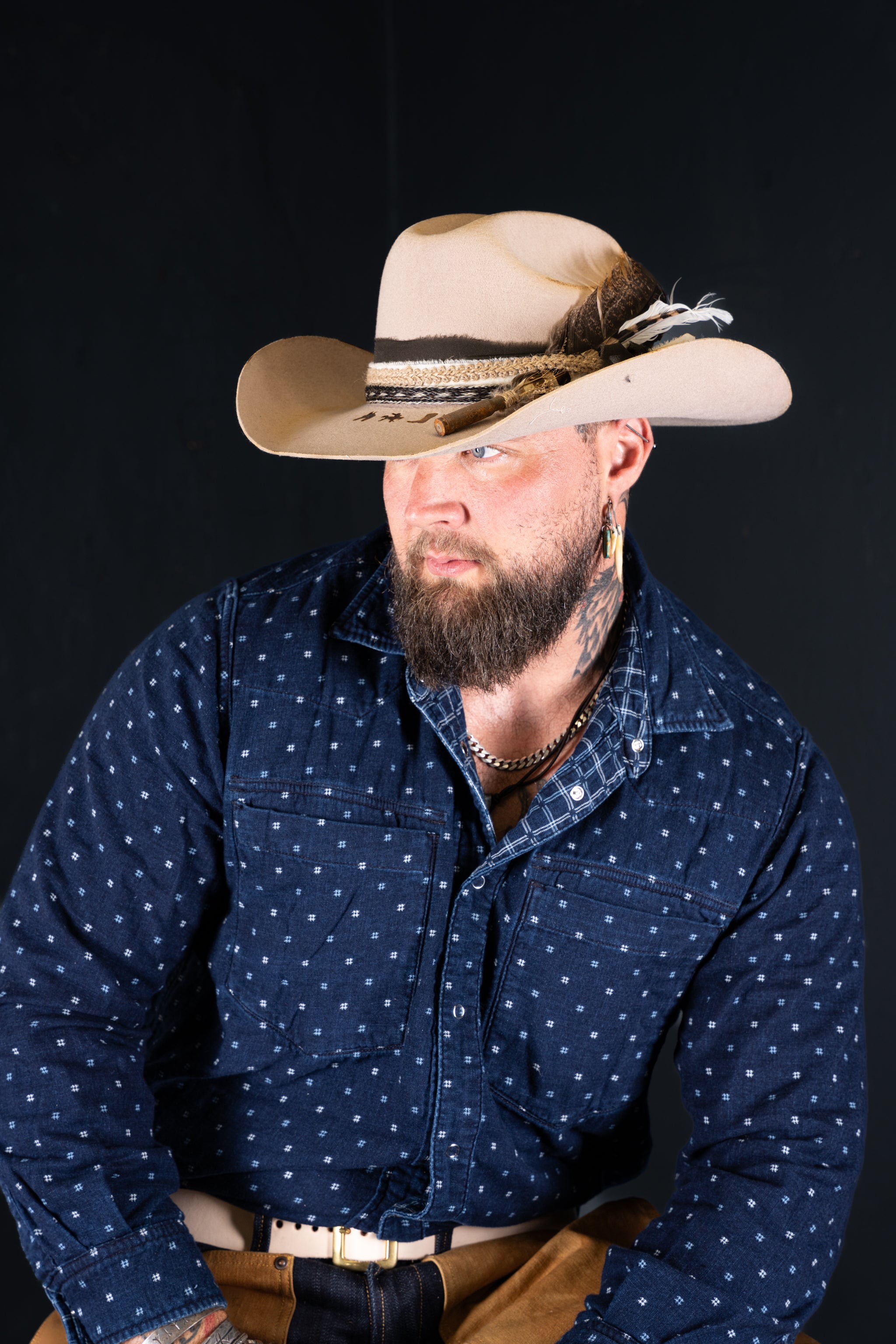 BZEN M.3239R- JESSE-R REGULAR FIT REVERSIBLE WESTERN SHIRT- E3 DUFFER CHECK