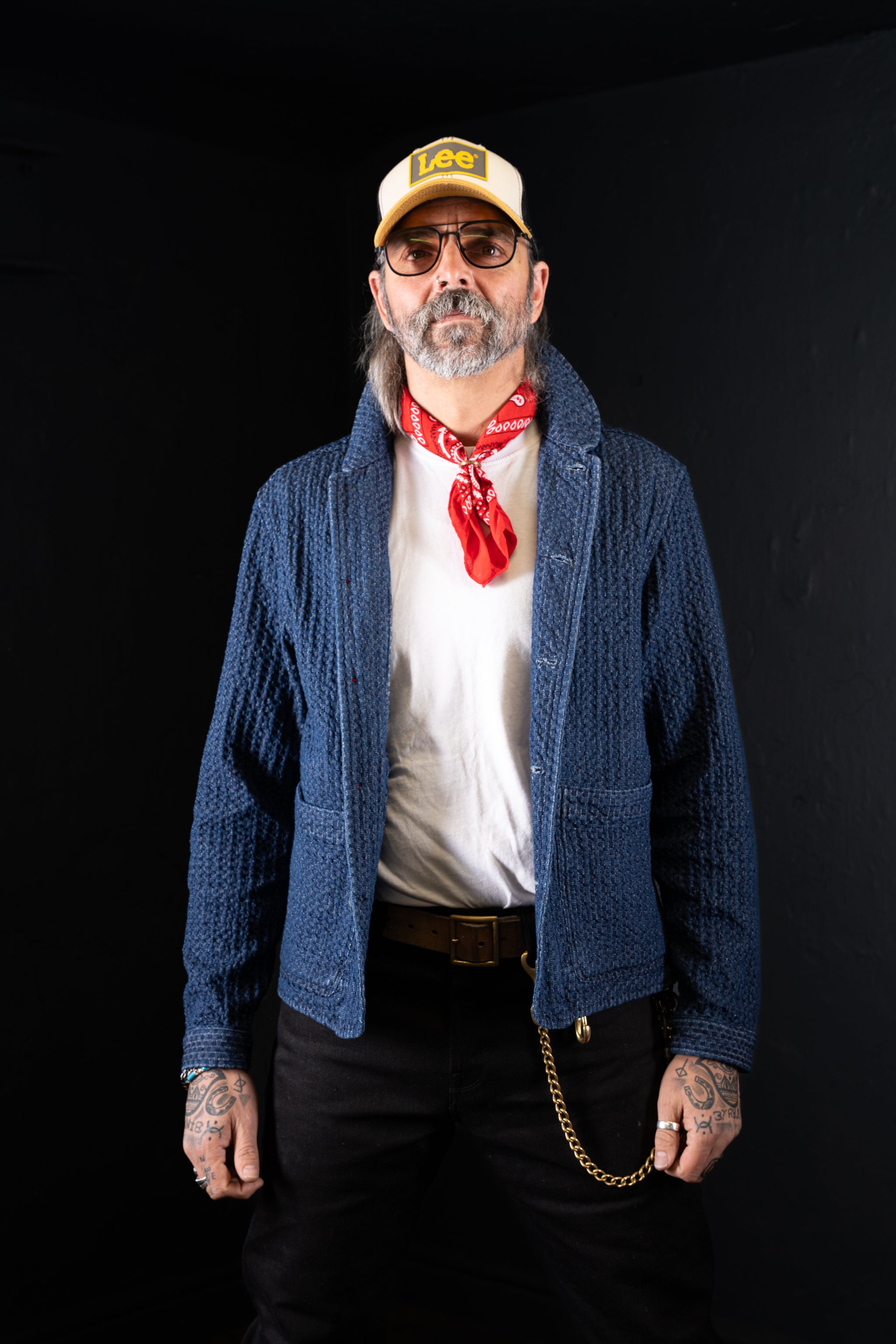 BZEN M.3049-MATTY INDIGO DOBBY WEAVE REGULAR FIT 2 POCKET BLAZER-E0 INDIGO