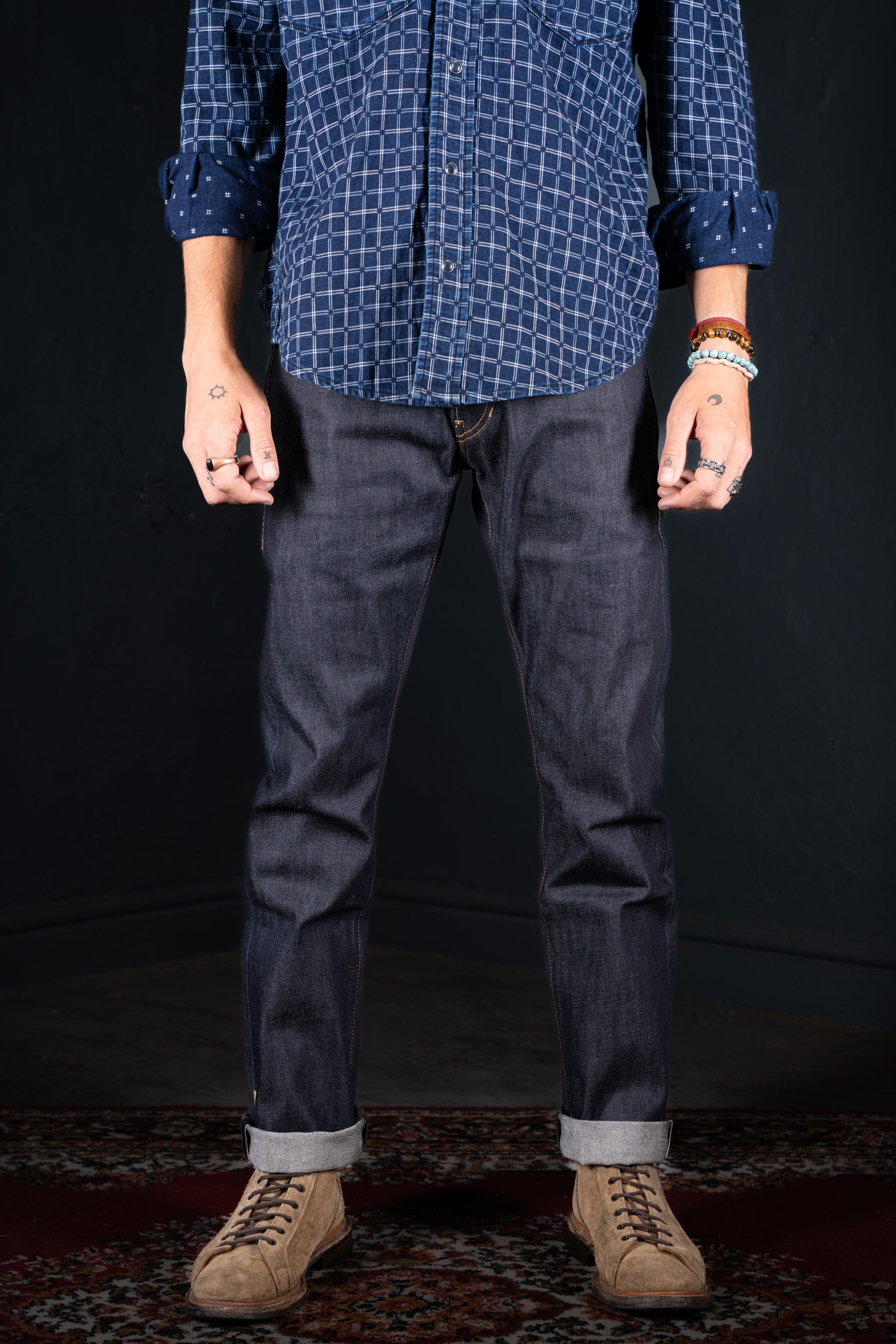 BZEN M.1258 BILLY-R29 SLIM STRAIGHT- 13.5oz- RAW SELVEDGE- INDIGO