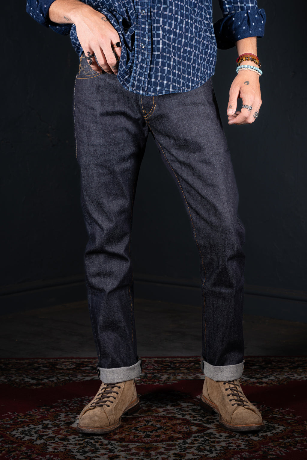 BZEN M.1258 BILLY-R29 SLIM STRAIGHT- 13.5oz- RAW SELVEDGE- INDIGO