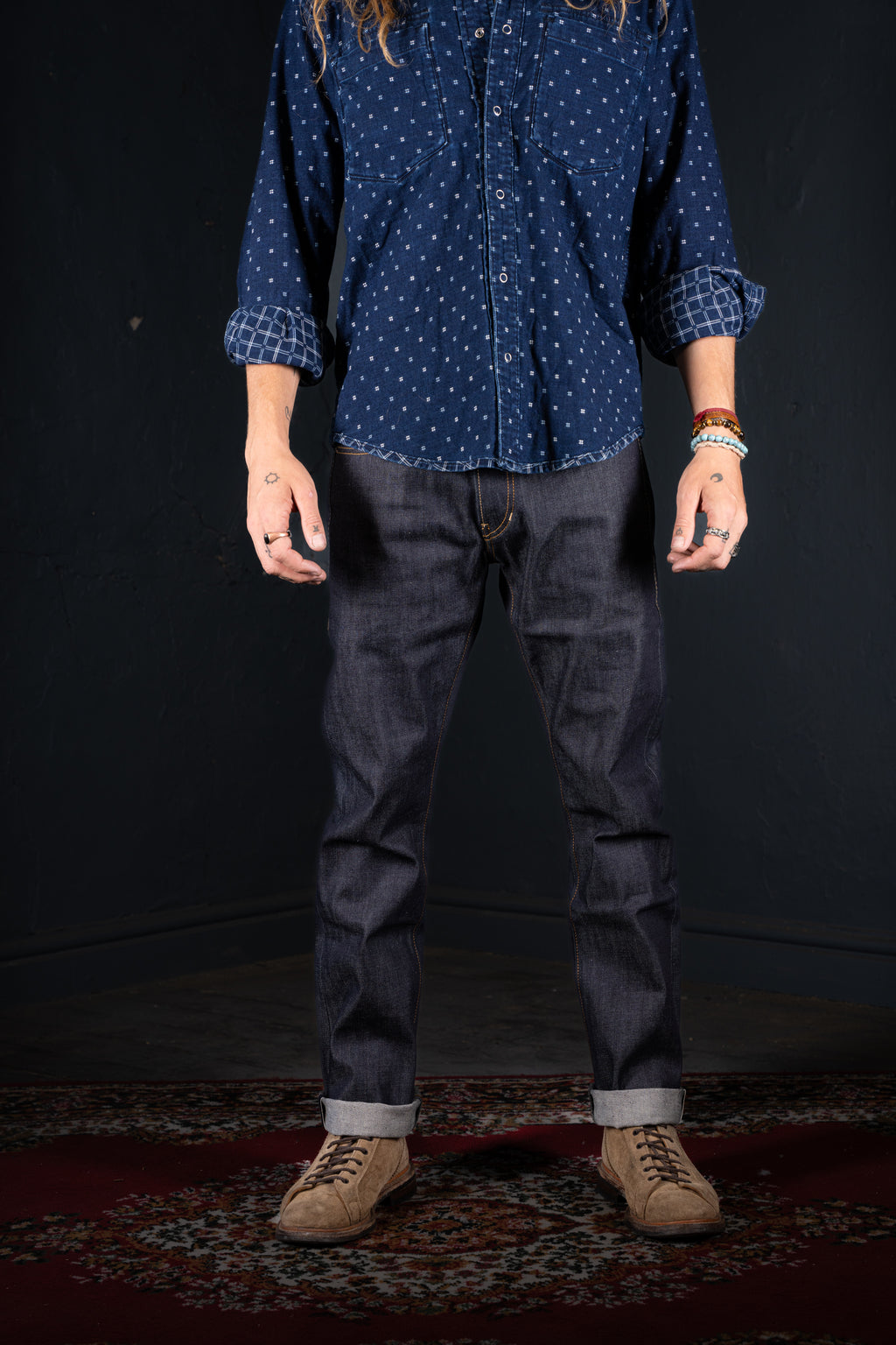 BZEN M.1258 BILLY-R29 SLIM STRAIGHT- 13.5oz- RAW SELVEDGE- INDIGO