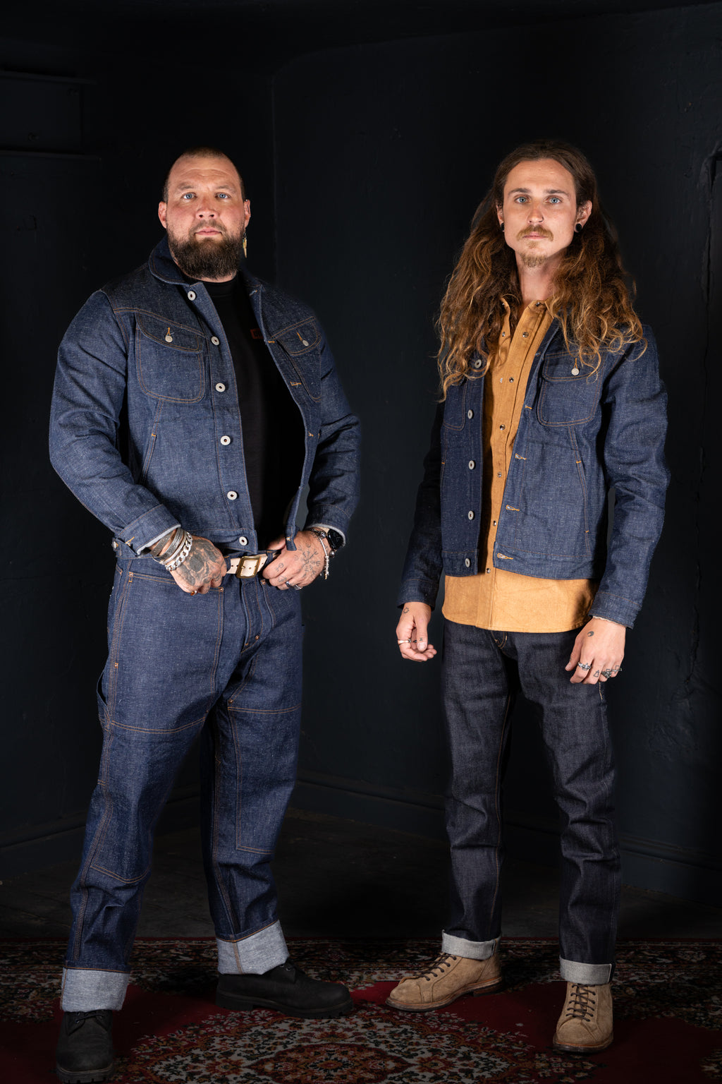 BZEN M.3139RR GARCIA-REHASH REGULAR FIT 4 POCKET RECYCLED COTTON JACKET-12.5OZ-RAW ROYAL BLUE